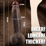 13.8 Inch Big Black Dildo,Long Huge Thick Realistic Bbc Dildos,Lifelike Dildo With Strong Suction Cup,Hands-Free Skin-Like Silicone Sex Toy,Adult Sex Toys For Women Men,Xxl G-Spot & Anal Dildo Massger