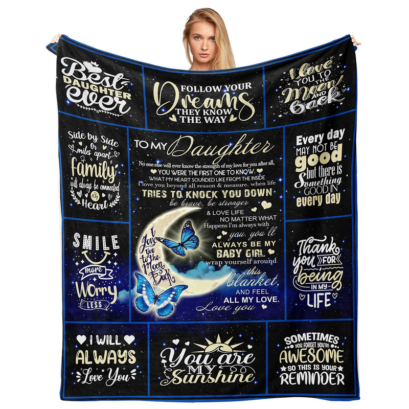 Daughter Blanket, Daughter Gifts, Birthday Gifts For Daughter Blanket 60"X 50"