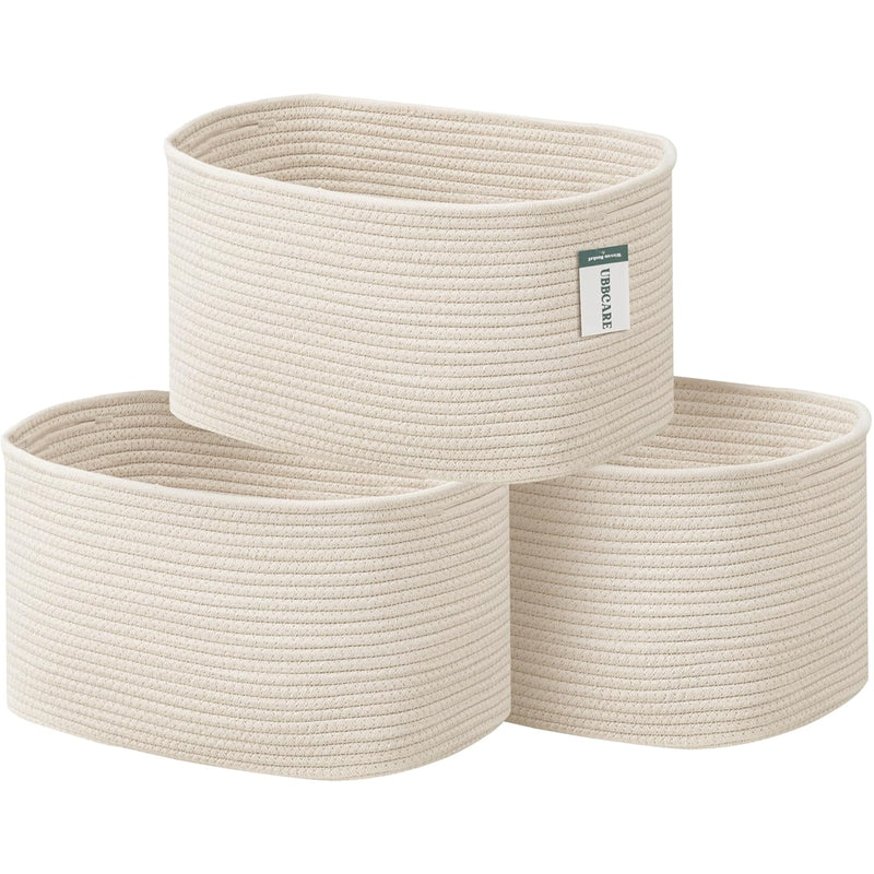 Storage Baskets For Shelves, 15X10X9'' Larger Woven Basket For Storage&Organizin