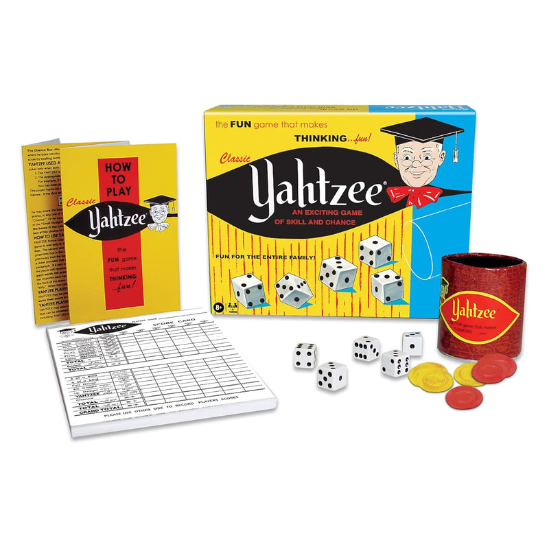Classic Yahtzee With Retro Artwork, An Exciting Game Of Skill And Chance Wi