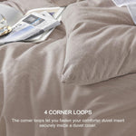 King Size Comforter Set - 3 Pieces Warm Taupe Soft Luxury Cationic Dyeing Bedding Comforter For All Season, Breathable Lightweight Fluffy Boho Bed Sets With 1 Comforter And 2 Pillow Shams