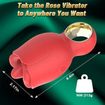 Rose Vibrator for Women – 8 Licking Modes, 360° Rotating, Nipple & Clitoral Stimulator