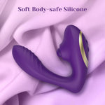 Clitoral & G-Spot Vibrator with Remote, 10 Modes, Waterproof & Rechargeable, Purple