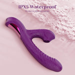 Come-Hither Rabbit Vibrator with Suction & 10 Vibration Modes for Clitoral & G-Spot