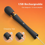 Cordless High-Power Wand Massager – Quiet, Waterproof & Versatile for Full-Body Use