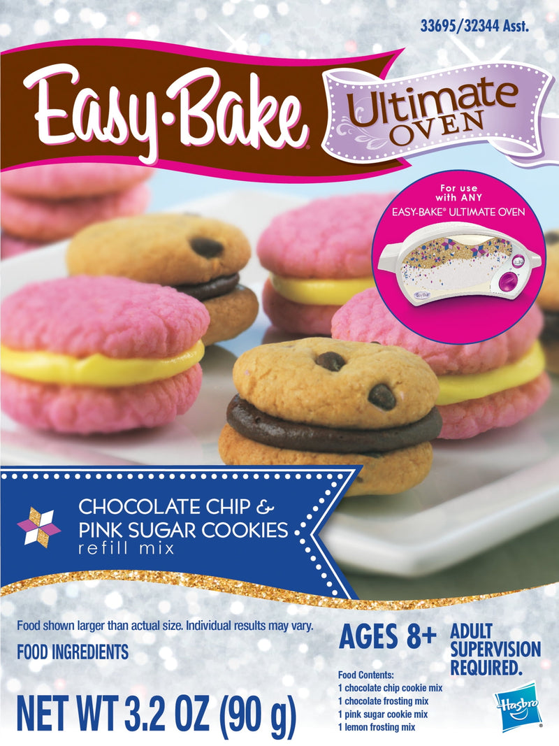 Easy-Bake Oven Chocolate Chip And Pink Sugar Cookies Refill Pack Ages 8 And Up
