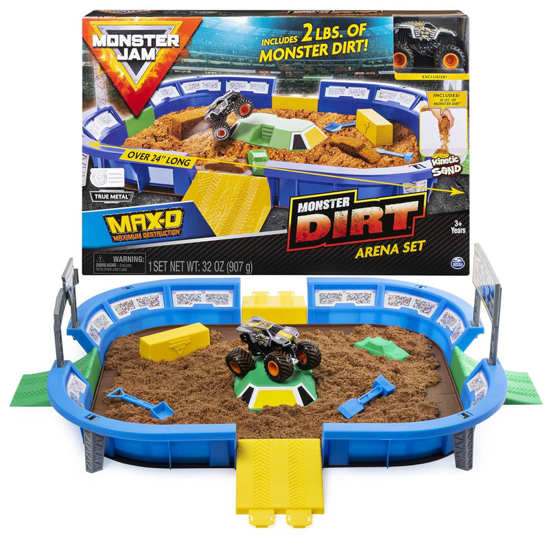 Monster Jam, Monster Dirt Arena 24-inch Playset with 2lbs of Monster Dirt a