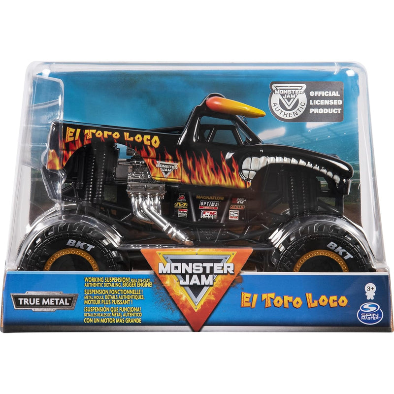 Monster Jam, Official El Toro Loco Monster Truck, Die-Cast Vehicle, 1:24 Sc