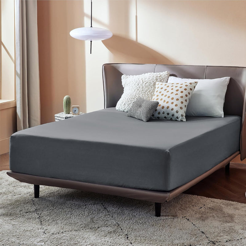 Queen Fitted Sheet Only - Bed Sheets Extra Deep Pocket 16 Inch, Ultra Soft Bot