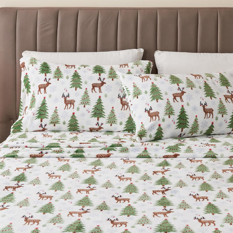 Extra Soft Velvet Plush Queen Micro Fleece Sheet Set | Deluxe Microplush Non P