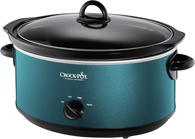 Manual 7-Quart Slow Cooker, Turquoise