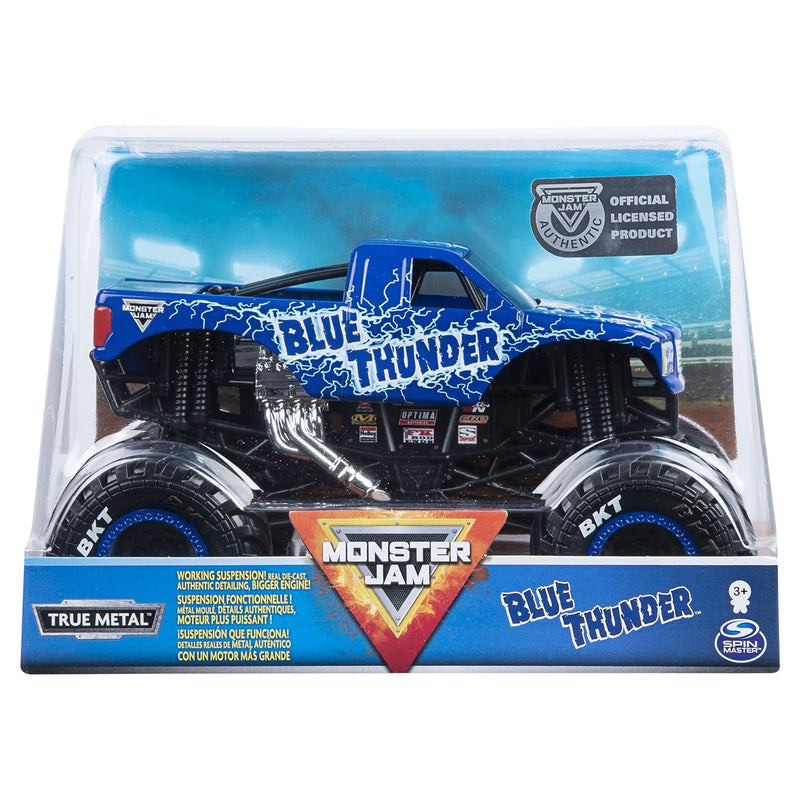 Monster Jam, Official Blue Thunder Monster Truck, Die-Cast Vehicle, 1: 24 S