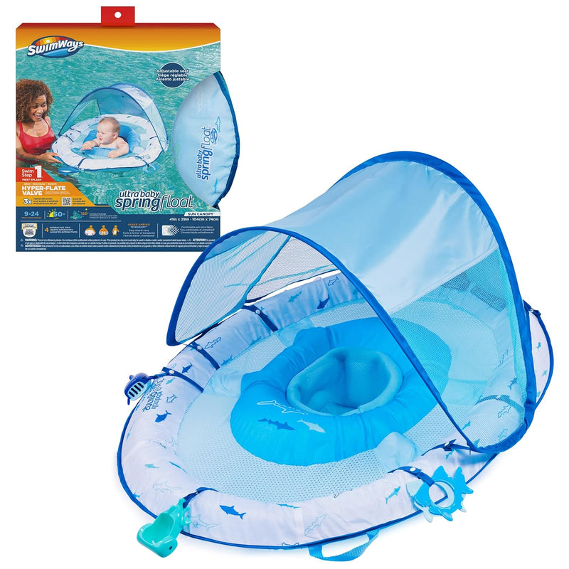 Swimways Ultra Baby Spring Float, Premium Inflatable Baby Pool Float with S