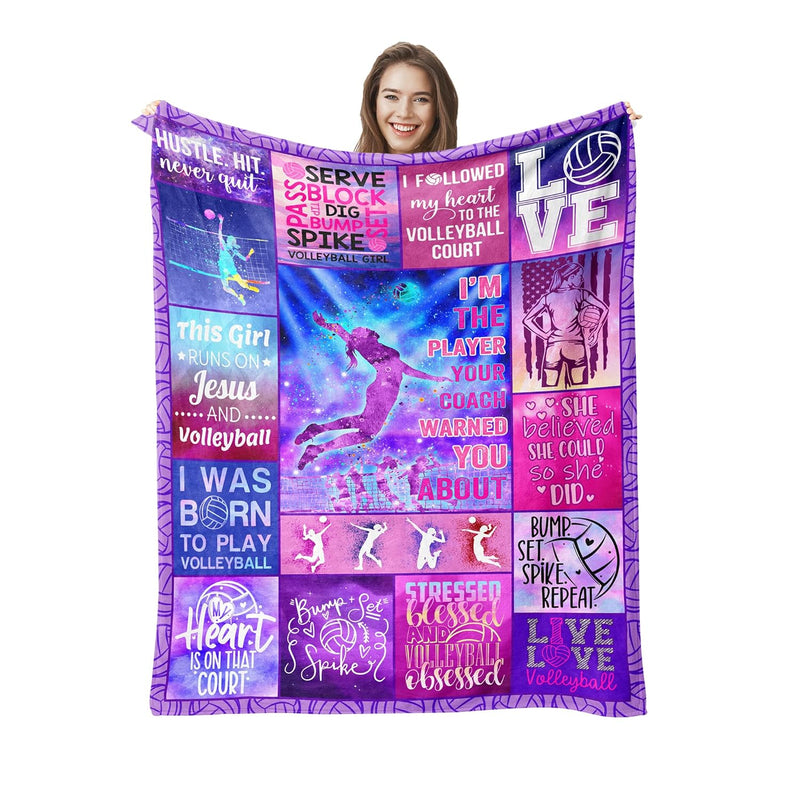 Volleyball Gift Blanket - Volleyball Gifts For Teen Girls - Volleyball Gifts F