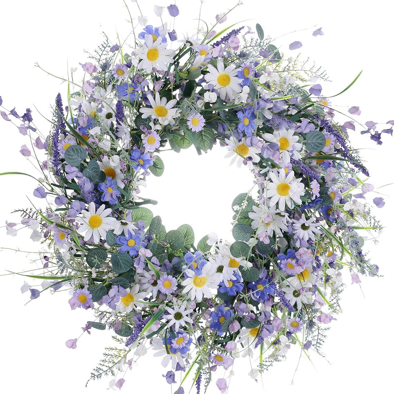 22 Inches Spring Wreath,Artificial Spring Wreaths For Front Door Spring Flower