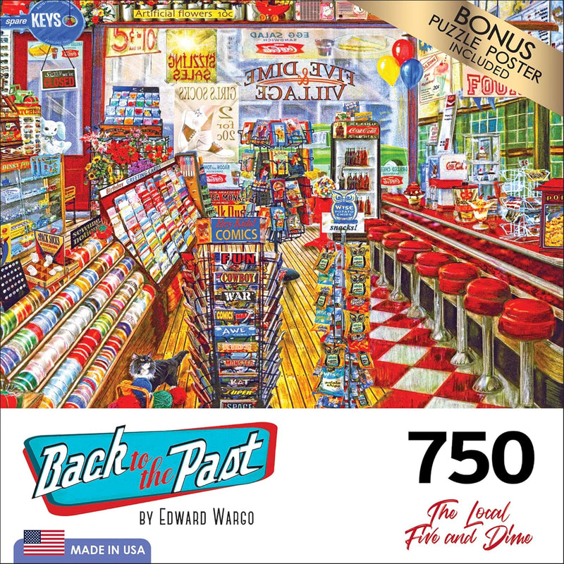 RoseArt - Back to The Past - Local Five and Dime - 750 Piece Jigsaw Puzzle