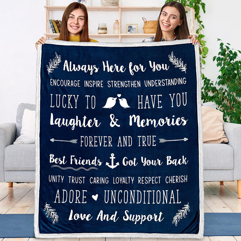 Best Friend Blanket For Women, Friendship Gift Blanket For Bff Besties, Soft F