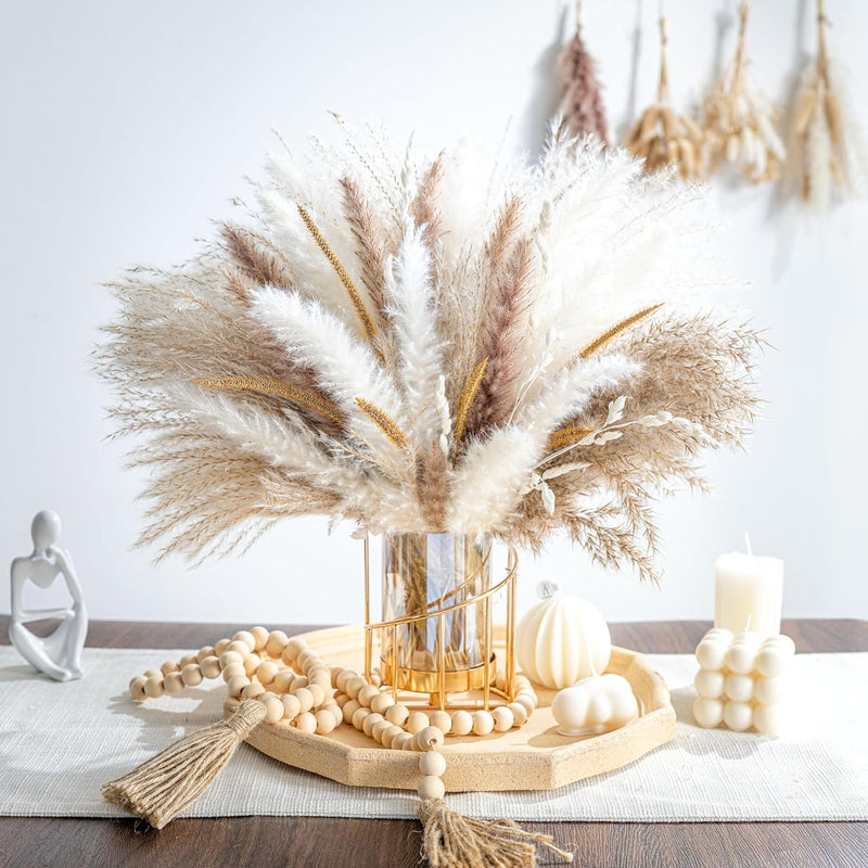 Natural Pampas Grass Mix Bouquet | Dried Pampas Bouquet For Wedding Boho Flowe