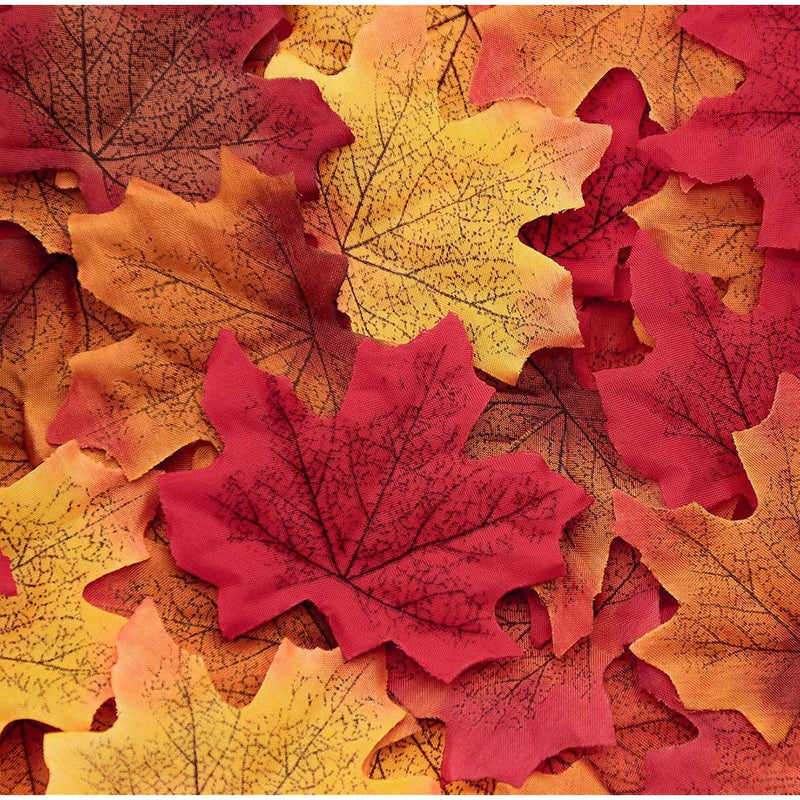 1100Pcs Fall Artificial Maple Leaves Thanksgiving Autumn Leaf Wedding Party Ta