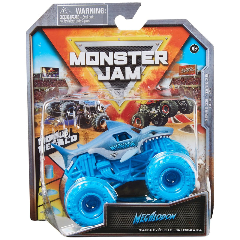 Monster Jam, Official Megalodon Monster Truck, Die-Cast Vehicle, 1:64 Scale