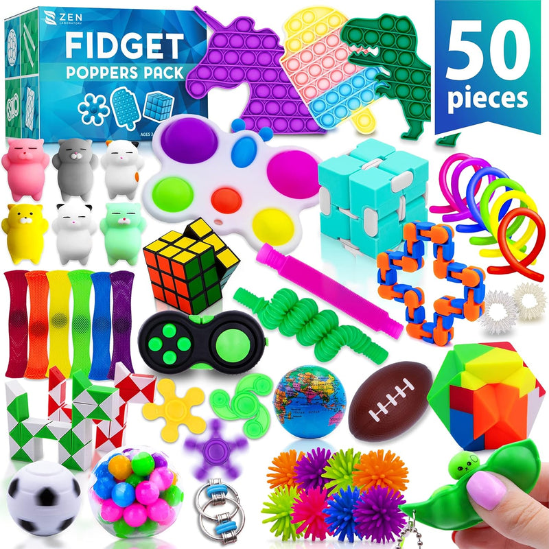 50 Pcs Fidget Toys Pack Kids Stocking Stuffers Gifts For Kids, Party Favors Au