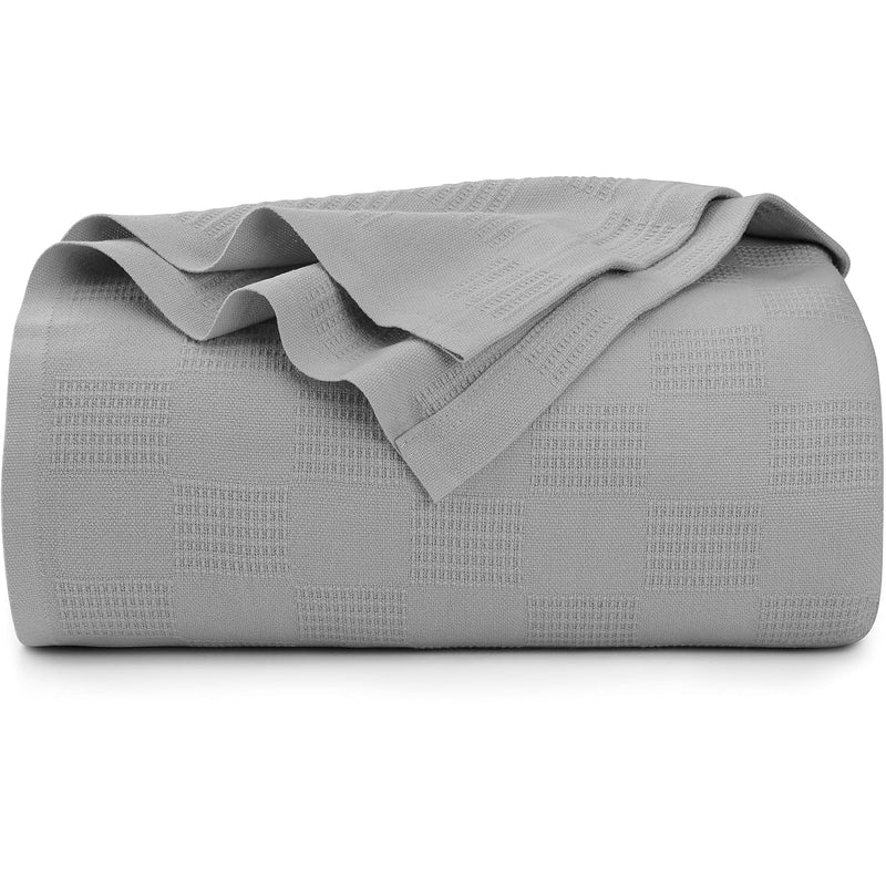 100% Cotton Blanket (Throw Size - 60X50 Inches) 350Gsm Lightweight Thermal Bla