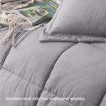 Twin Comforter Set - Grey Basket Weave Down Alternative Comforter Set Twin/Twin Xl Size, Lightweight All Season Bedding Set With 1 Pillow Sham