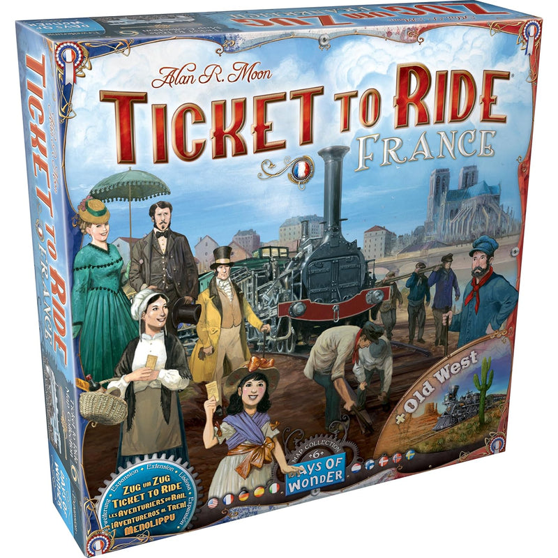 Ticket to Ride France + Old West Board Game EXPANSION - Train Route Strateg