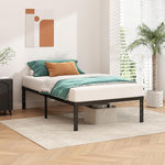 Metal Platform Bed Frame 14 Inch Tall,No Box Spring Needed,Twin Size Bed with Heavy Duty Strong Support Slats,Easy to Assemble,Black