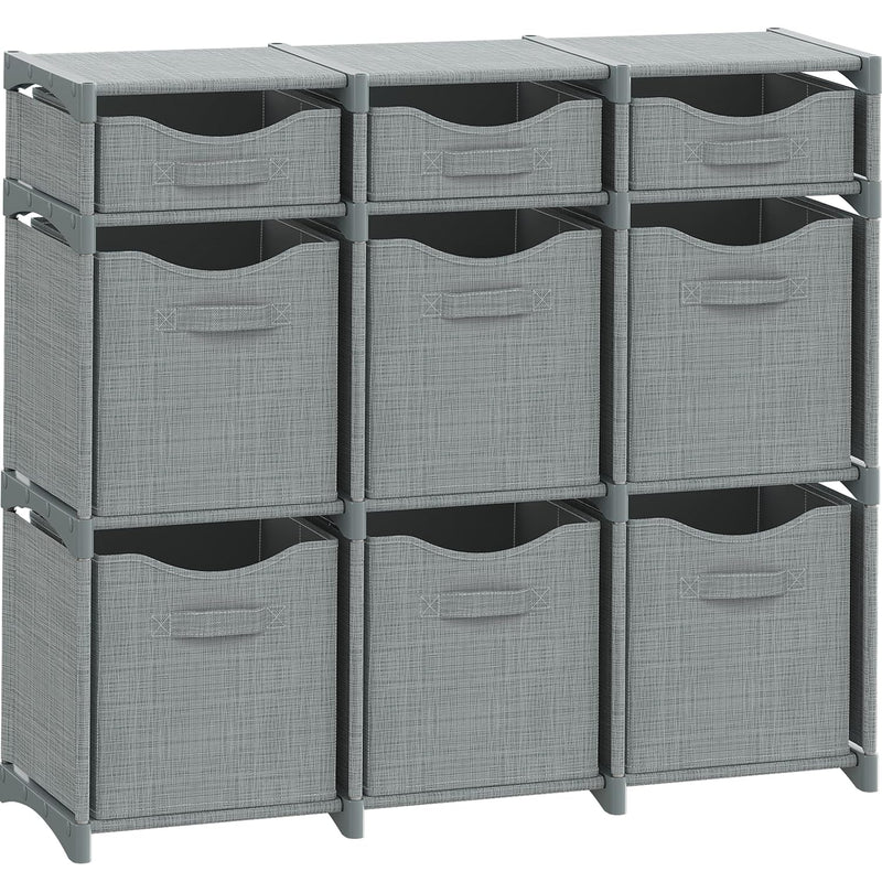 9 Cube Closet Organizers, Includes All Storage Cube Bins, Easy To Assemble Stora