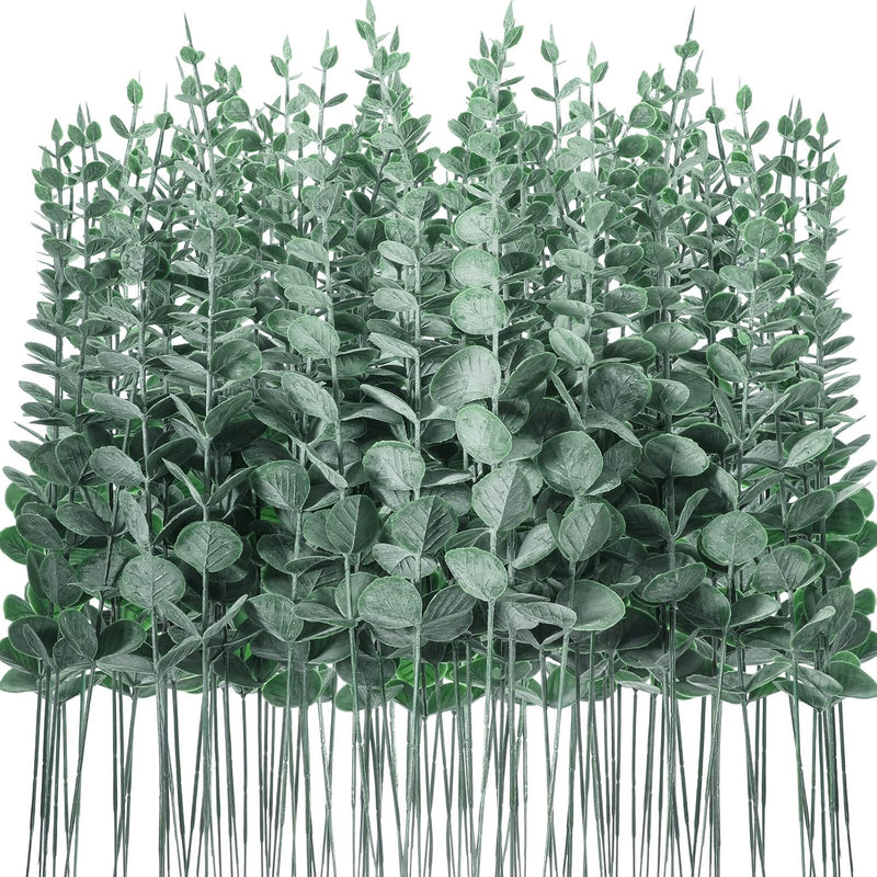 100 Pcs Eucalyptus Stems Faux Greenery Artificial Eucalyptus Leaves Eucalyptus