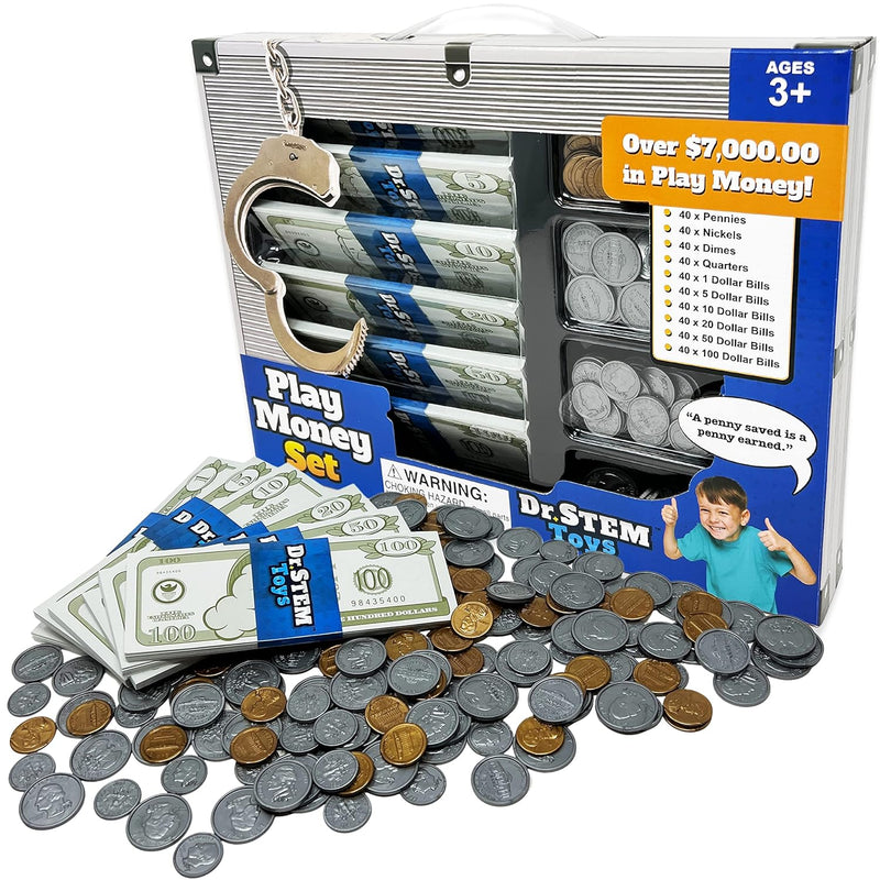 Play Money For Kids: Durable Boxed Set Provides 400 Pieces Of Realistic Fake M