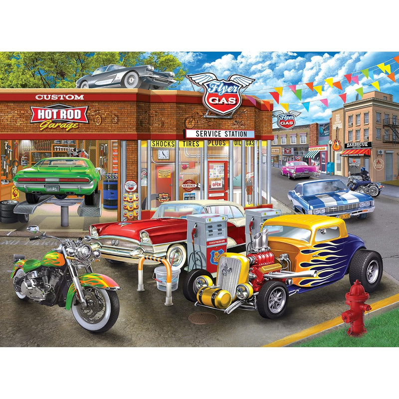 RoseArt - Chris Bigelow - Hot Rod Garage - 1000 Piece Jigsaw Puzzle for Adu