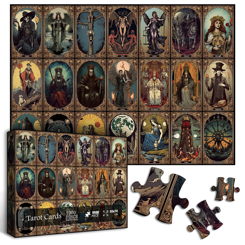 Horror Tarot Cards Puzzles For Adults 1000 Pieces And Up, Halloween Puzzle