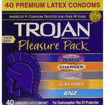 Pleasure Pack Lubricated Condoms Variety Pack (80 Condoms)