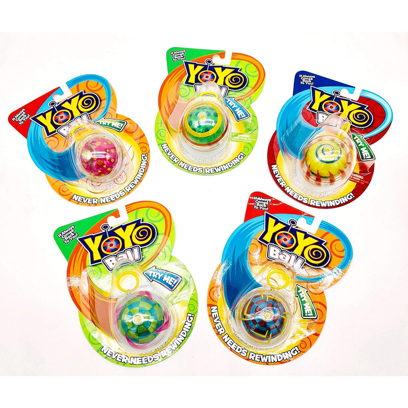 Yoyo Ball Party Pack Of 5, As Seen On Tv, Assorted Colors And Patterns, Aut