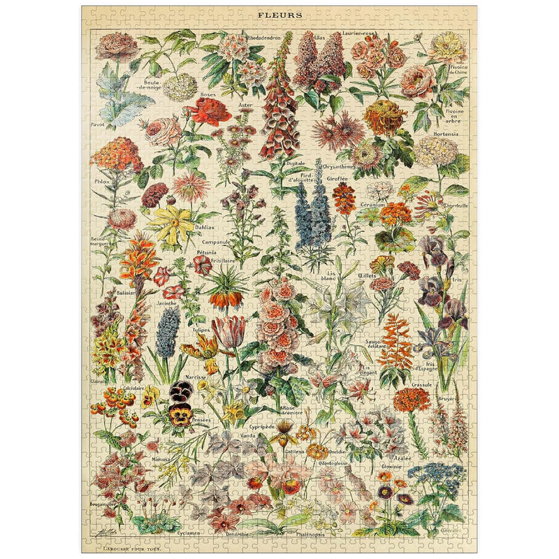 Mypuzzle Fleurs Flowers For All, Vintage Art Poster, Adolphe Millot Premium