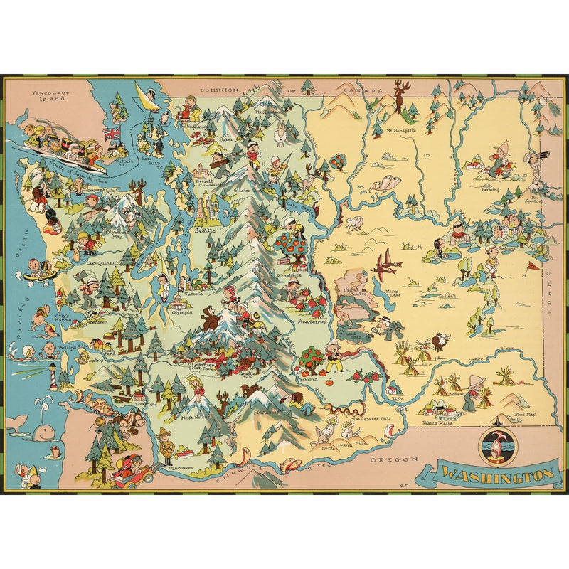 Puzzles For Adults 1000 Pieces Washington Wooden Map Jigsaw Puzzle Games Usa O