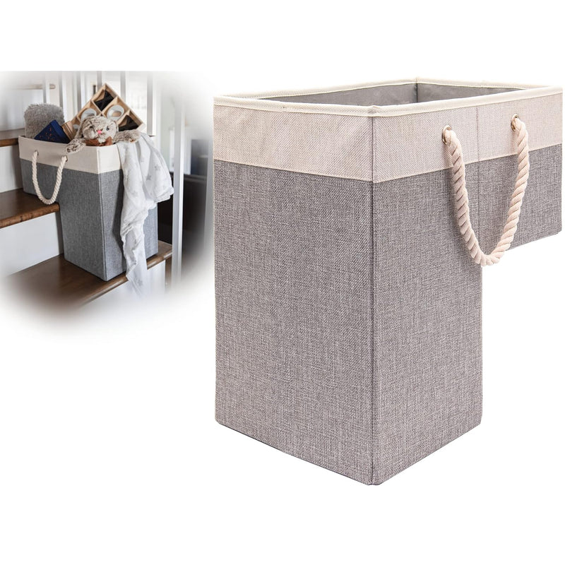 Stair Basket 16" X 16" X 10" Basket For Stairs With 3 Foldable Sections, Durable