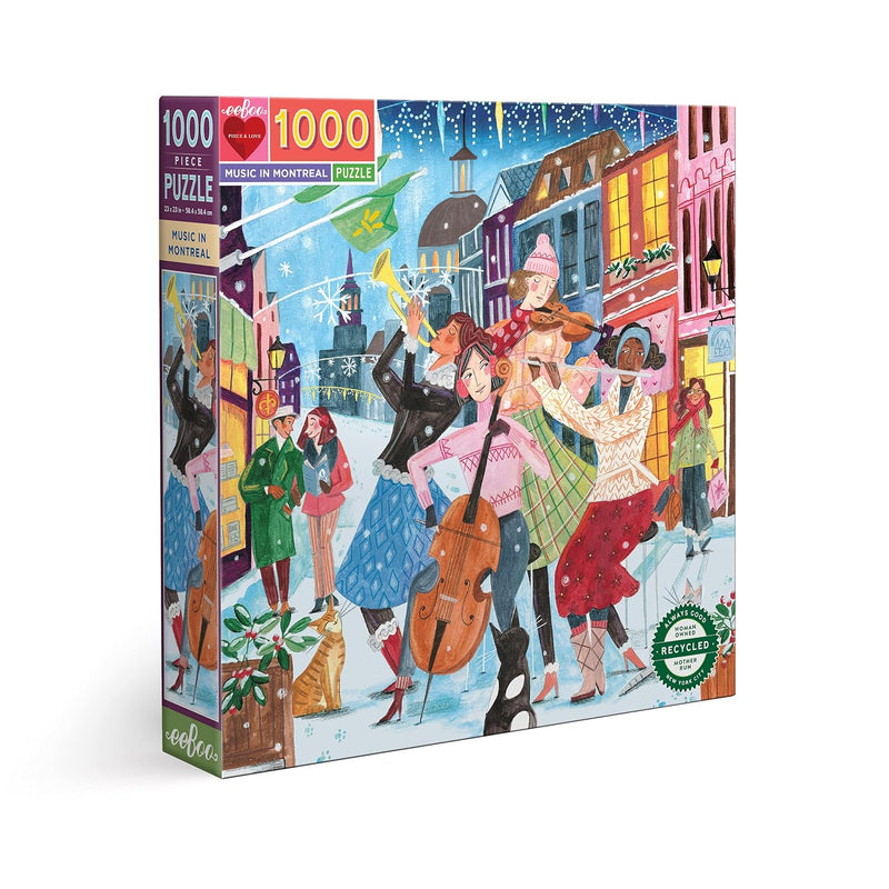 eeBoo: Piece and Love Music in Montreal 1000 Piece Square Jigsaw Puzzle, Ji