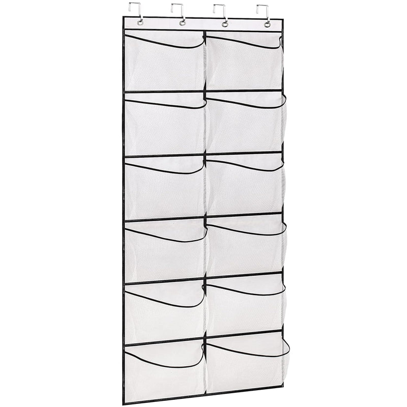 Over The Door Shoe Organizer 12 Large Mesh Pockets Boots Hanging Storage Shoe Ra