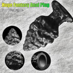 Large Silicone Anal Strecher Butt Plug, Fantasy Anal Plug With Suction Cup, Huge Buttplug Prostate Massage, Anal Dilator Training For Women And Men, Anal Dildo Toy Adults Sex Toy (Black)
