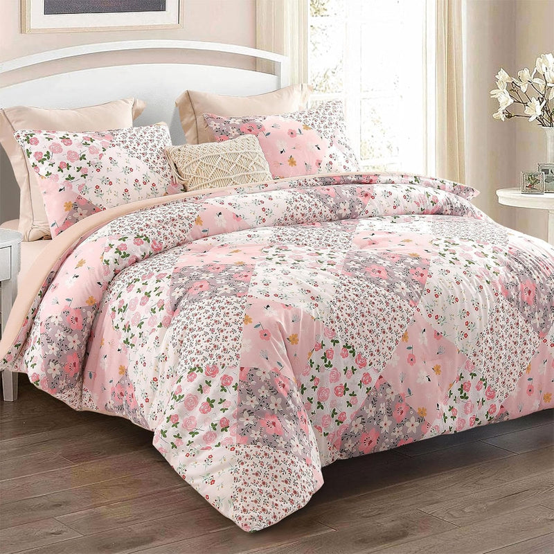3-Piece Queen Comforter Set, Soft Reversible Full Size Bedding Comforter Sets,