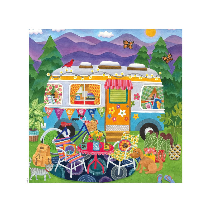 Ceaco - Happy Camper - Mountain Camper - Oversized 300 Piece Jigsaw Puzzle,
