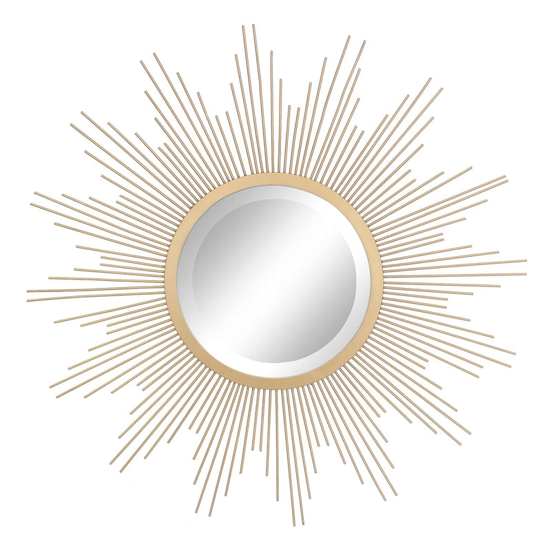 Sunburst Wall Mirror, 24 Inch, Gold