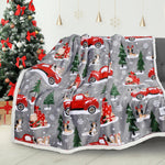 Christmas Sherpa Throw Blanket, Xmas Theme Throws, Plush Fleece Couch Blanket