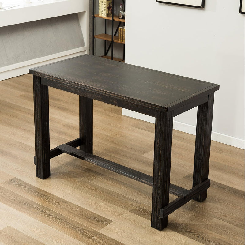 Lotusville Antique Rectangular Wood Bar Height Dining Table