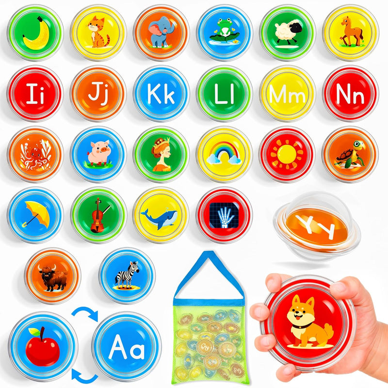 Toddler Bath Toys, 26pcs Letters Alphabet Learning Toys Set, Bathtub Toys,M