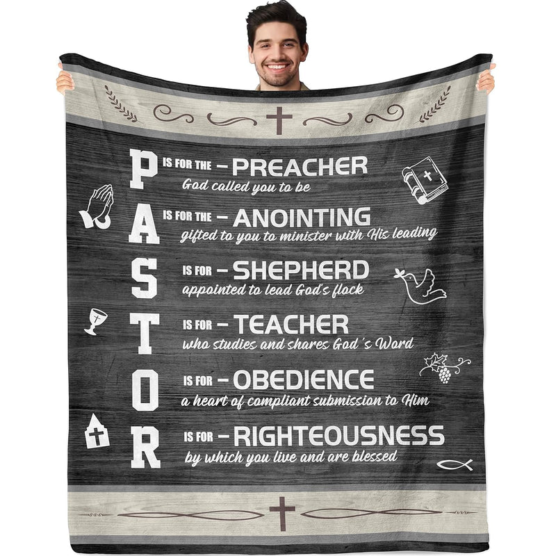 Pastor Appreciation Gifts, Pastor Gifts Throw Blanket 60"X50", Pastor Gifts Fo
