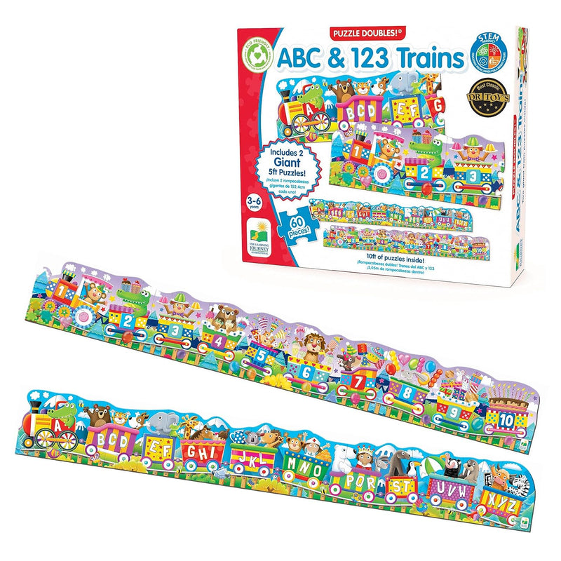 The Learning Journey: Puzzle Doubles - Giant ABC & 123 Train Floor Puzzles